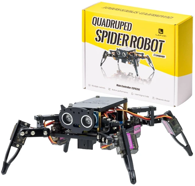 Main image of LAFVIN Spider Robot Kit for ESP8266 Compatible with Arduino IDE