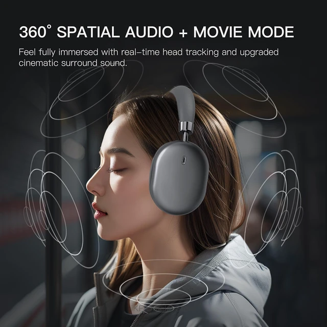 Alt view image 3 of 5 - iKF Nano Wireless Adaptive Active Noise Cancelling Headphones 140H Playtime