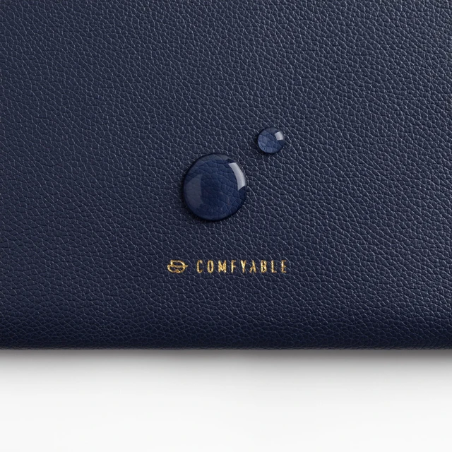 Alt view image 3 of 5 - Comfyable Leather Laptop Sleeve Compatible with 16 Inch MacBook Pro M5 Pro/Max & 15 Inch MacBook Air M5 2026 (Loose Fit), Blue