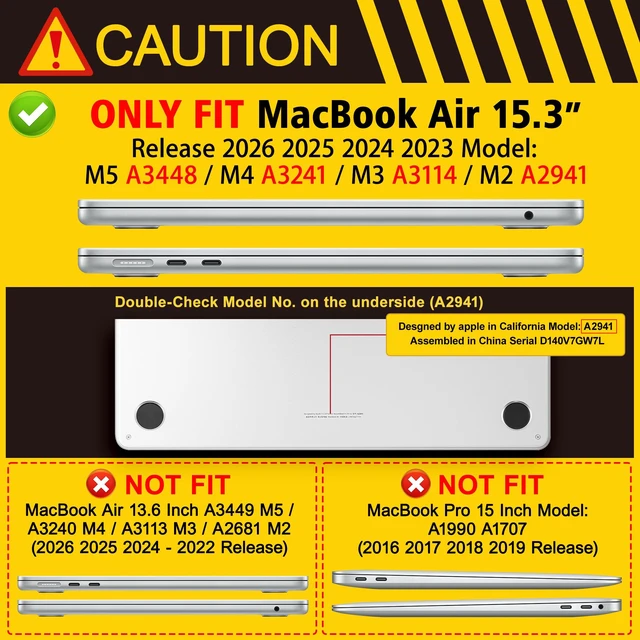 Alt view image 2 of 5 - May Chen for MacBook Air 15 inch Case M5 M4 M3 M2 2026 2024-2023, Model A3448 A3241 A3114 A2941, Closes Seamlessly Hard Shell Laptop Cover with Keyboard Cover, Star Bow