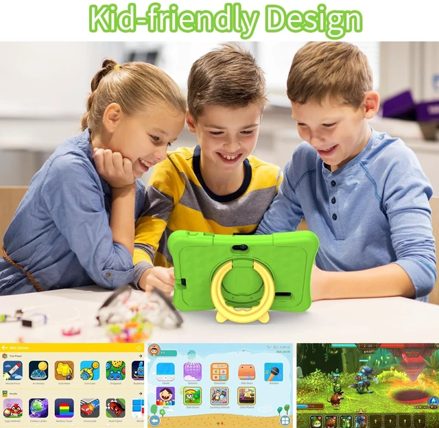 Alt view image 5 of 5 - PRITOM 7 inch Kids Tablet, 32GB, WiFi, Kids Apps, Parental Control, Green