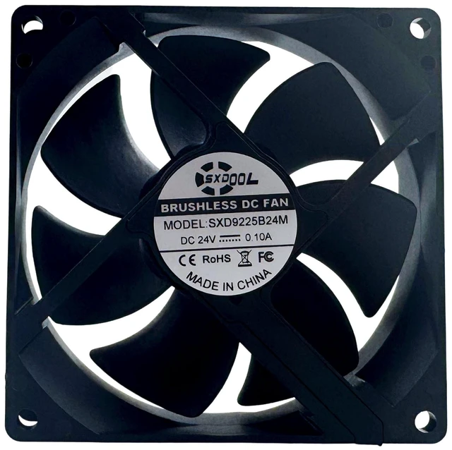 Main image of SXDOOL SXD9225B24M Potted DC Cooling Fan, 92 x 92 x 25 mm, 24V DC