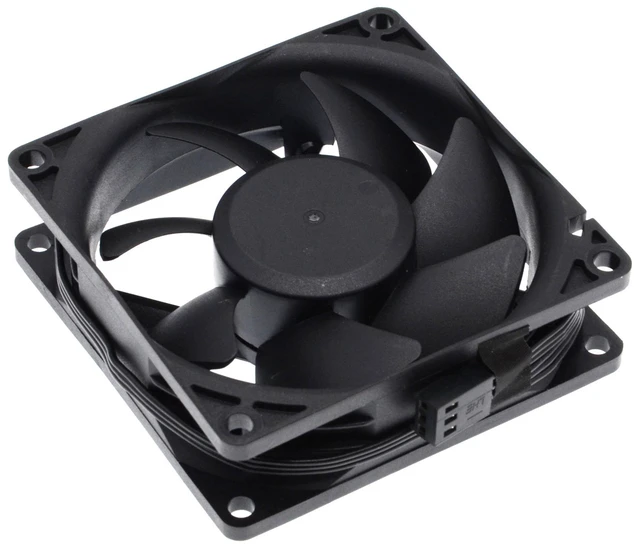 Main image of SXDOOL SXD8025M1B IP68 Waterproof Dustproof Industrial Cooling Fan, 80 x 80 x 25 mm, 12V DC, Dual Ball Bearing, 3600 RPM, 45.8 CFM