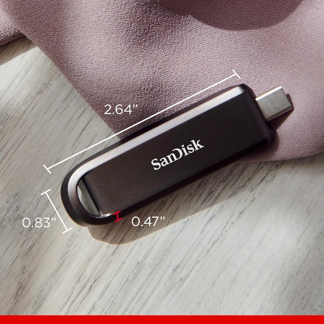 Alt view image 2 of 7 - 256GB Extreme PRO USB-C Flash Drive Up to 1000MB/s Read Speed
