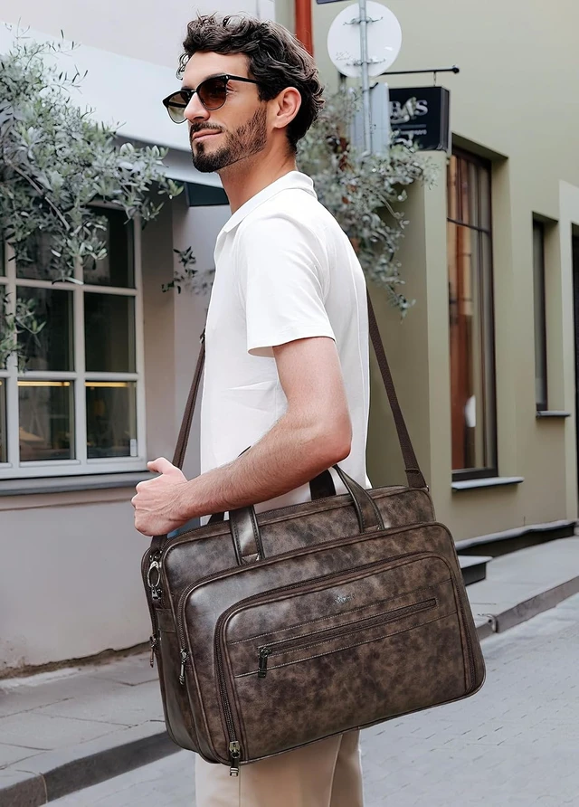 Alt view image 3 of 7 - 17-Inch Large Laptop Messenger Bag for Men & Women