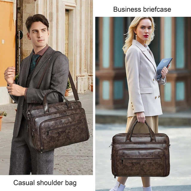 Alt view image 2 of 7 - 17-Inch Large Laptop Messenger Bag for Men & Women