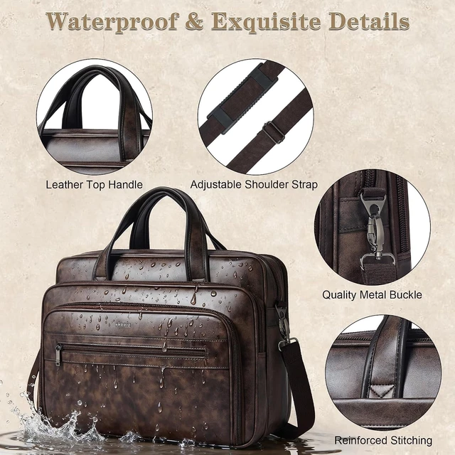 Alt view image 6 of 7 - 17-Inch Large Laptop Messenger Bag for Men & Women