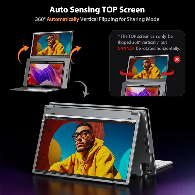 Alt view image 4 of 7 - 15.6" Quad Portable Laptop Screen Extender Monitor X90G