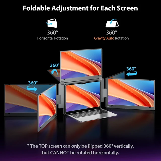 Alt view image 5 of 7 - 15.6" Quad Portable Laptop Screen Extender Monitor X90G