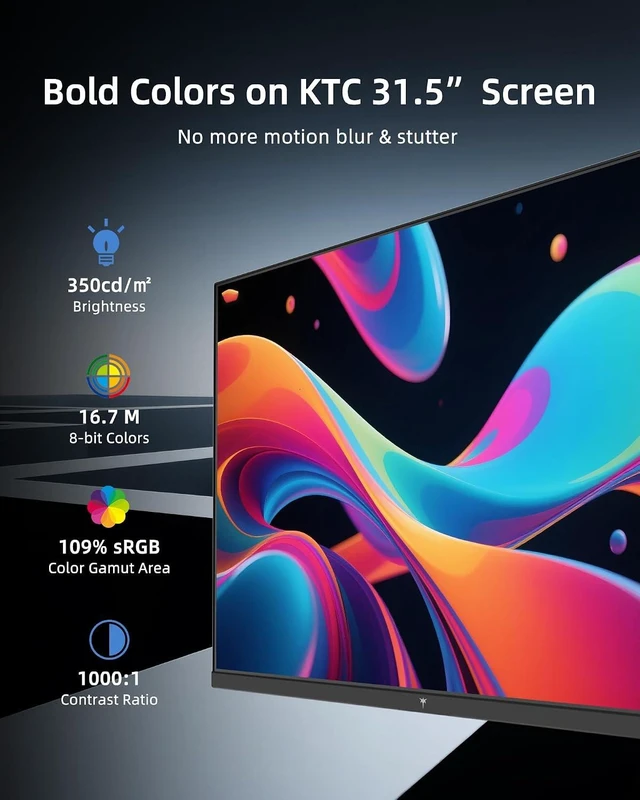 Alt view image 5 of 7 - 32-Inch 2K Computer Monitor 1440P 120Hz IPS with HDR, H32D6