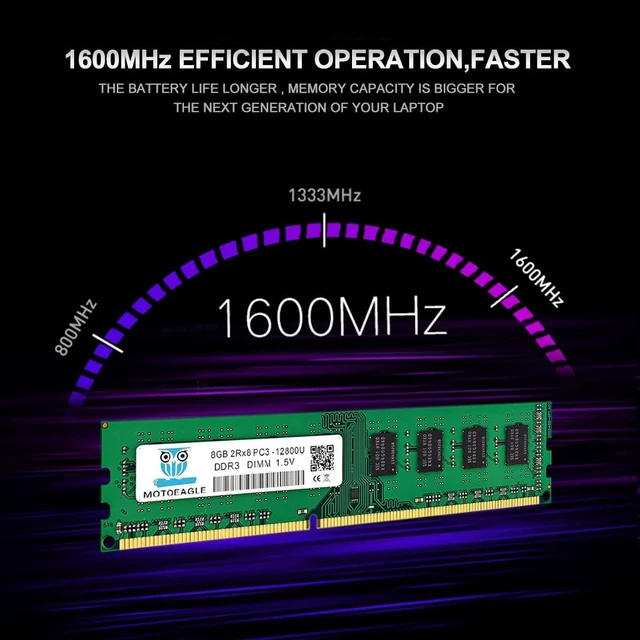 Alt view image 2 of 5 - 32GB (4x8GB) DDR3-1600 PC3-12800U Desktop Memory Kit UDIMM 2Rx8, 240-Pin, 1.5V CL11 Non-ECC