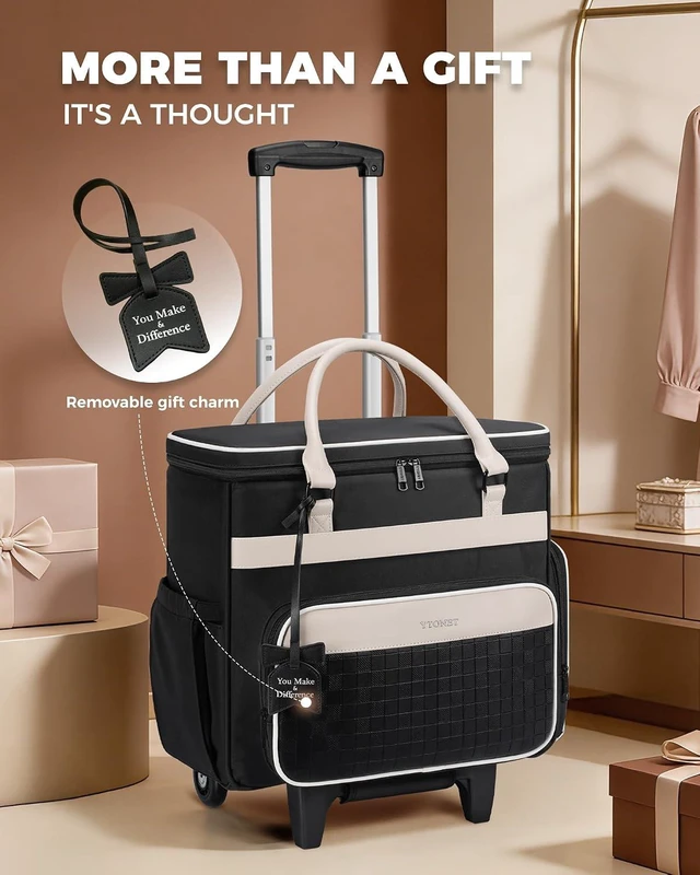 Alt view image 5 of 7 - 15.6-Inch Rolling Laptop Briefcase for Women