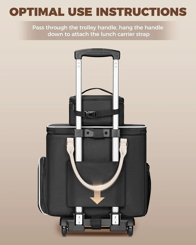 Alt view image 7 of 7 - 15.6-Inch Rolling Laptop Briefcase for Women