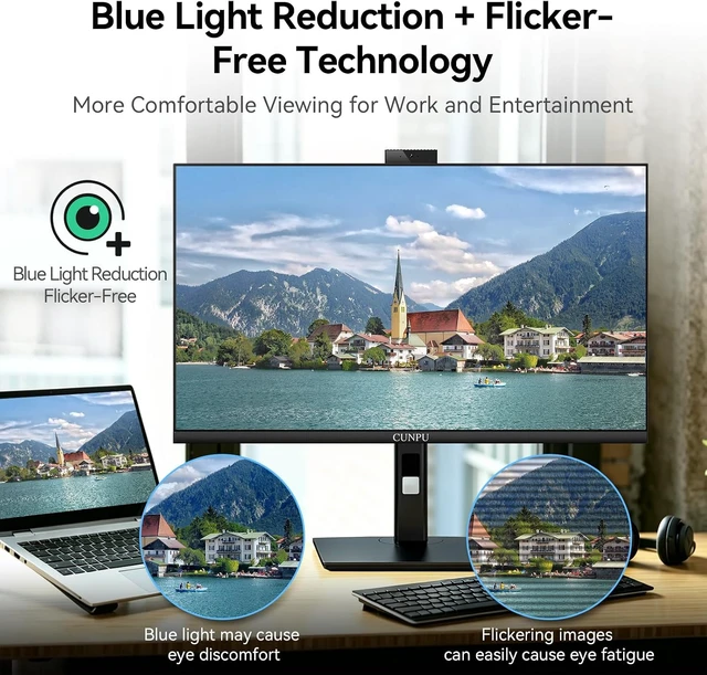Alt view image 4 of 7 - 27" Monitor with Built-In 5MP Webcam QHD Display, Mic & Speakers