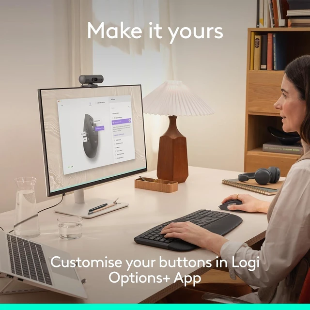 Alt view image 6 of 7 - Signature Comfort Plus M850 L Bluetooth Wireless Mouse (Graphite)