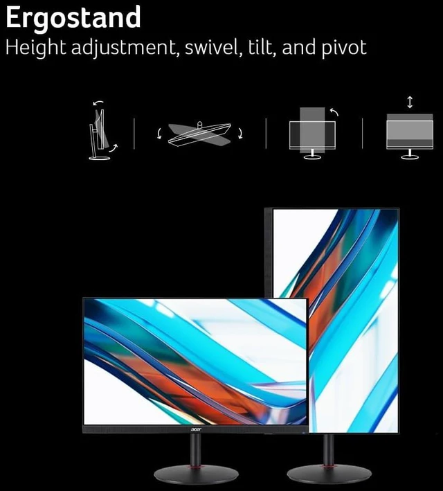 Alt view image 7 of 7 - Nitro XV272U W2bmiiprx 27" QHD 2560x1440 IPS 240Hz Gaming Monitor