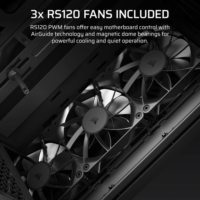 Alt view image 5 of 7 - 3200D RS Mid-Tower PC Case (Black)