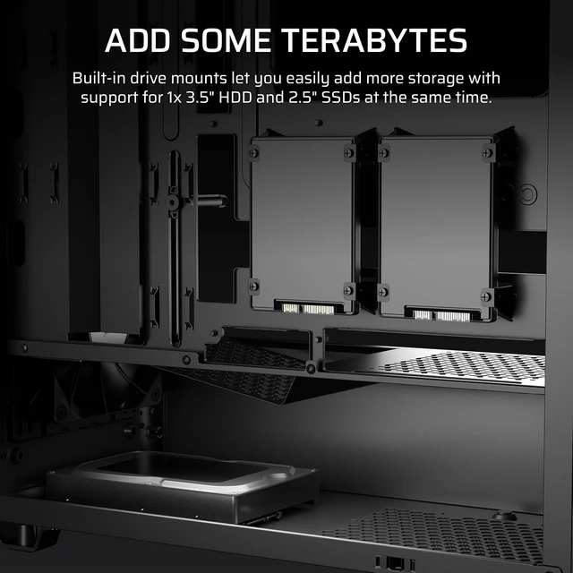 Alt view image 7 of 7 - 3200D RS Mid-Tower PC Case (Black)