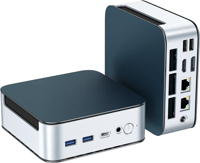 Main image of Mini PC Ryzen 5300U, 16GB DDR4, 512GB NVMe SSD, Triple 4K HDMI/DP/Type-C, WiFi 6, BT5.3, Dual 2.5G LAN, Expandable to 64GB/4TB for Office, Home & Media
