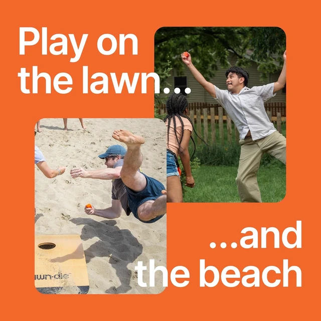Alt view image 3 of 7 - Lawn Die Toss Game Board 24 x 26 in, 2 Dice, Beach & Lawn Game for Adults