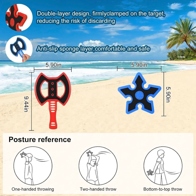 Alt view image 7 of 7 - Plastic Replacement Axes for Axe Throwing Game Starter Set