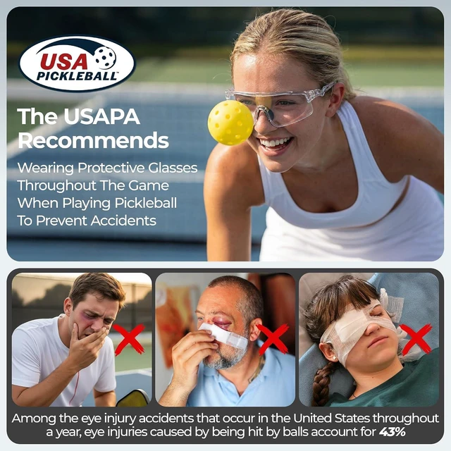 Alt view image 2 of 6 - Auto-Tinting Pickleball Safety Glasses for Men & Women ANSI Z87.1 Eye Protection