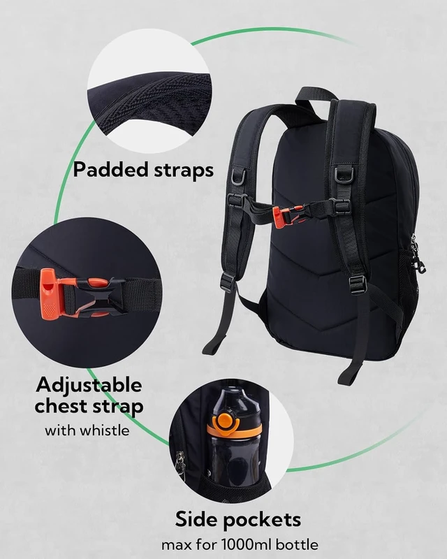 Alt view image 4 of 7 - 12L Lightweight Hiking Daypack Small Travel Backpack for Camping, Fitness, Cycling & Outdoor Sports for Women, Men & Teenagers