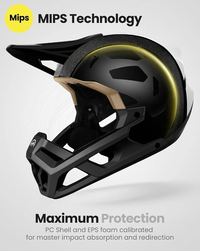 Alt view image 2 of 7 - MIPS Full Face MTB Helmet Lightweight & Ventilated for DH