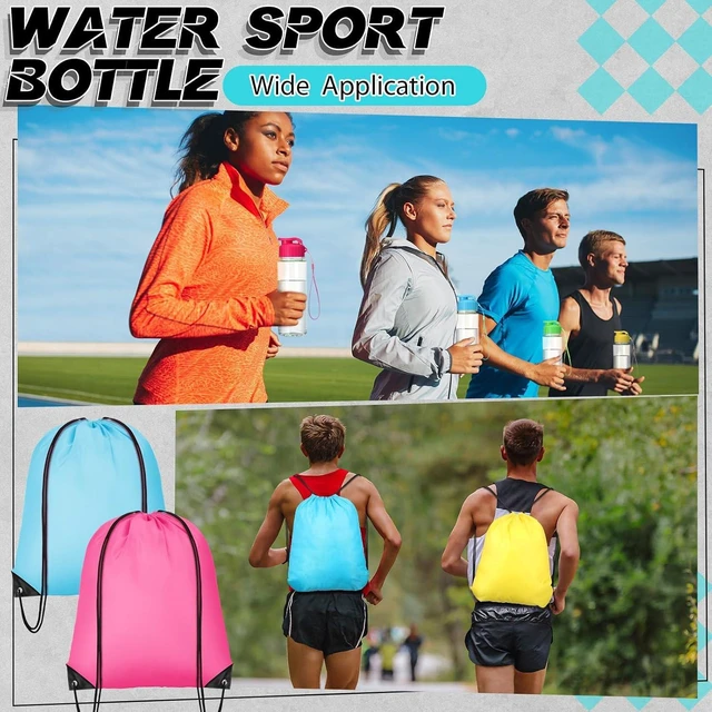 Alt view image 5 of 6 - 17oz Water Bottles & Drawstring Backpacks 20 Sets Bulk, Stylish