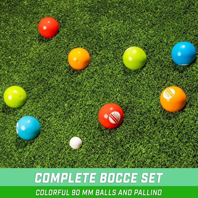 Alt view image 2 of 6 - 90 mm Soft Bocce Set Includes 8 Weighted Balls, Pallino & Case for Indoor or Outdoor Play