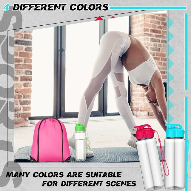 Alt view image 4 of 6 - 17oz Water Bottles & Drawstring Backpacks 20 Sets Bulk, Stylish