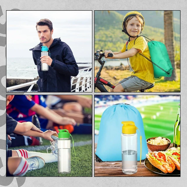 Alt view image 6 of 6 - 17oz Water Bottles & Drawstring Backpacks 20 Sets Bulk, Stylish