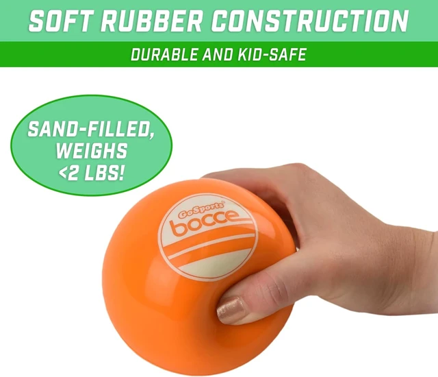 Alt view image 3 of 6 - 90 mm Soft Bocce Set Includes 8 Weighted Balls, Pallino & Case for Indoor or Outdoor Play