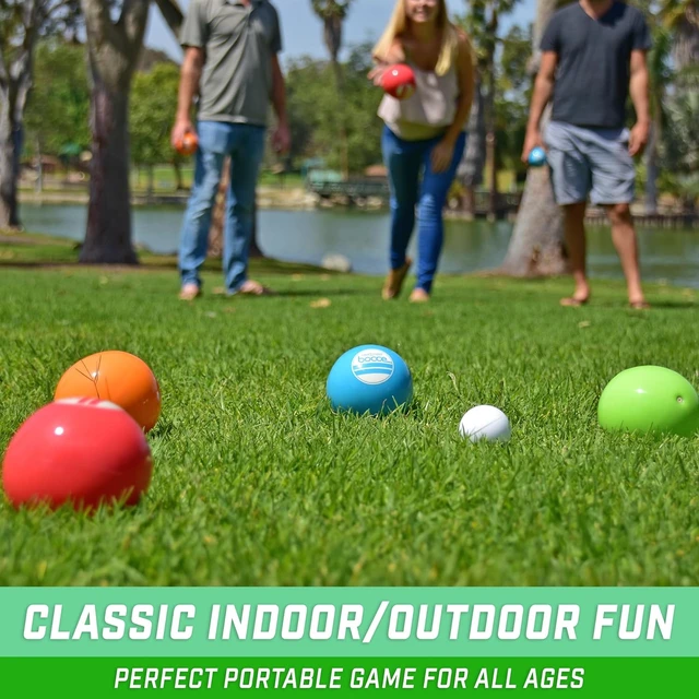 Alt view image 4 of 6 - 90 mm Soft Bocce Set Includes 8 Weighted Balls, Pallino & Case for Indoor or Outdoor Play