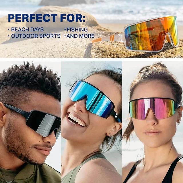 Alt view image 3 of 7 - Eclipse Polarized Sunglasses Wrap-Around Lens with 100% UV Protection for Men & Women