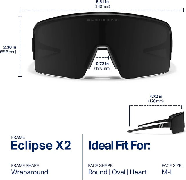 Alt view image 7 of 7 - Eclipse Polarized Sunglasses Wrap-Around Lens with 100% UV Protection for Men & Women