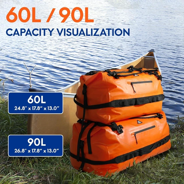 Alt view image 7 of 7 - Roll-Top Dry Duffel Backpack Bag IPX7 Waterproof