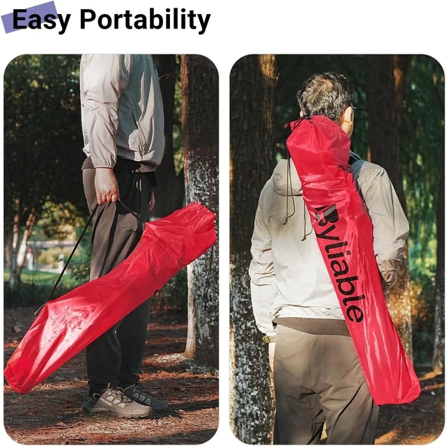 Alt view image 7 of 7 - Portable Lightweight Folding Camping Lawn Chairs, Red