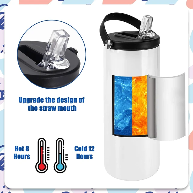 Alt view image 4 of 7 - 20 oz Sublimation Water Bottle Tumblers 8 Pack, Leak-Proof