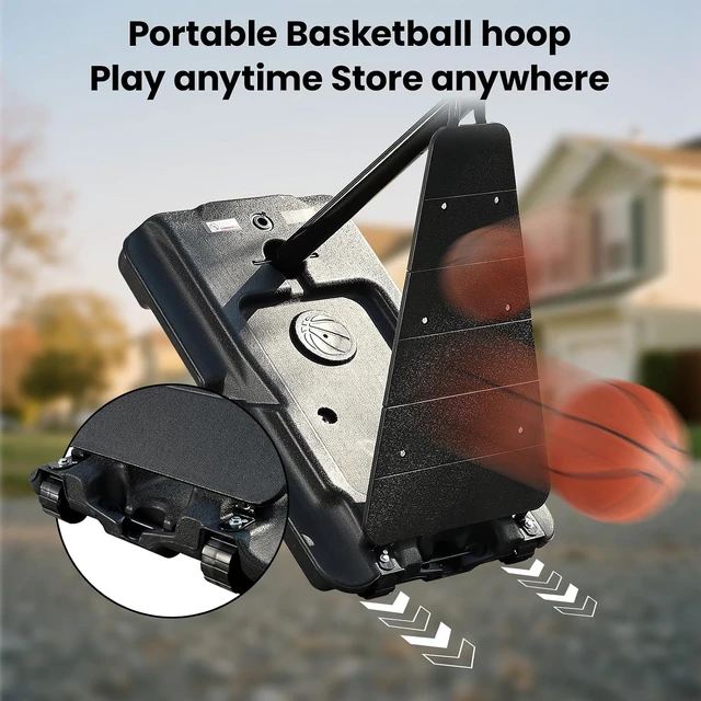 Alt view image 5 of 6 - Basketball Hoop with 44 & 47IN Backboard 10FT Height Adjustable