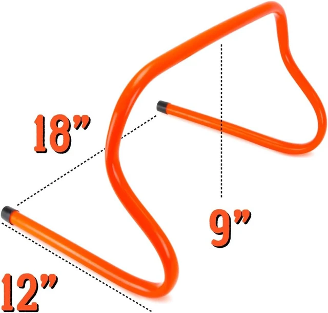Alt view image 5 of 6 - 5-Pack Hi Visibility Agility Training Hurdles Speed & Endurance Practice Equipment for Track & Field, Football, Soccer & Cross Country, Indoor/Outdoor