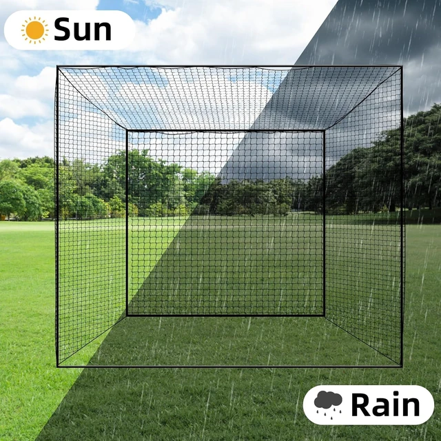 Alt view image 5 of 7 - Heavy Duty Baseball Batting Cage Net Various Size Backstop & Barrier Net for Backyard, Baseball & Softball