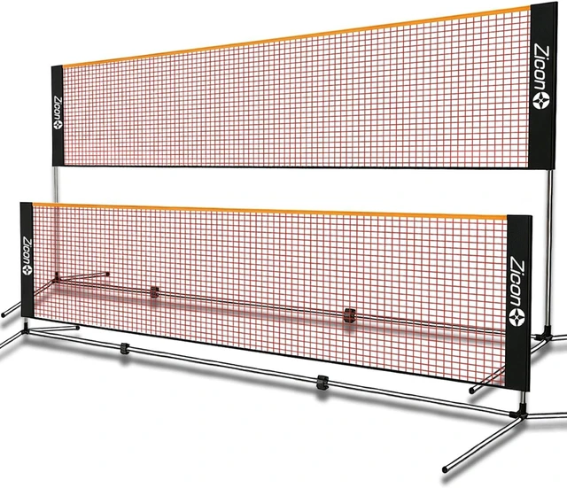 Main image of Portable Badminton Net Set with Stainless Steel Foldable/Extendable Poles