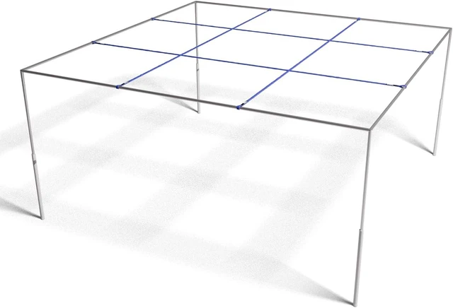 Main image of Giant Portable Metal 9 Square Game Indoor/Outdoor, Waterproof & Quick Setup for Backyard, Beach, School, Camp & Yard Fun for Family, Kids, Teens & Adults