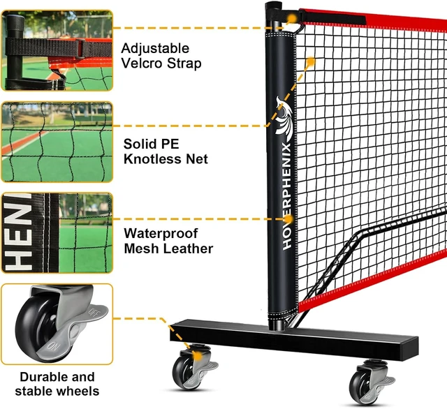 Alt view image 2 of 7 - 22FT Full-Size Pickleball Net with Carry Bag for Driveway