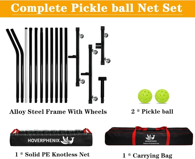 Alt view image 5 of 7 - 22FT Full-Size Pickleball Net with Carry Bag for Driveway