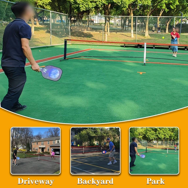 Alt view image 6 of 7 - 22FT Full-Size Pickleball Net with Carry Bag for Driveway