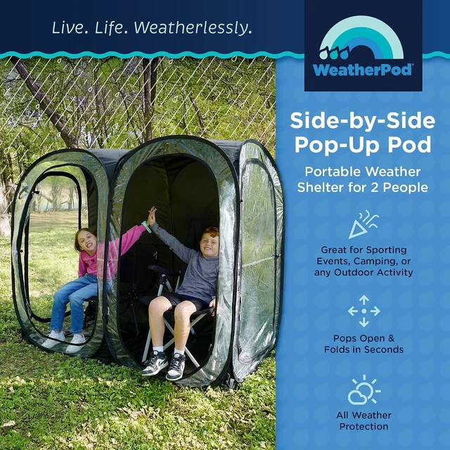 Alt view image 2 of 7 - 2-Person WeatherPod® Side-by-Side Pop-Up Sports Shelter