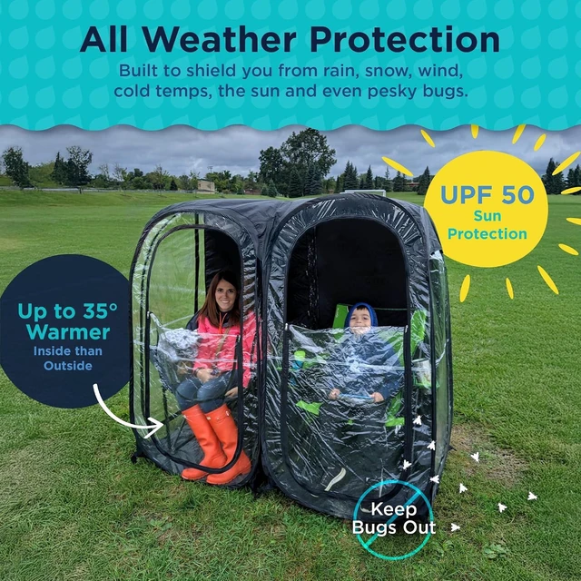 Alt view image 4 of 7 - 2-Person WeatherPod® Side-by-Side Pop-Up Sports Shelter