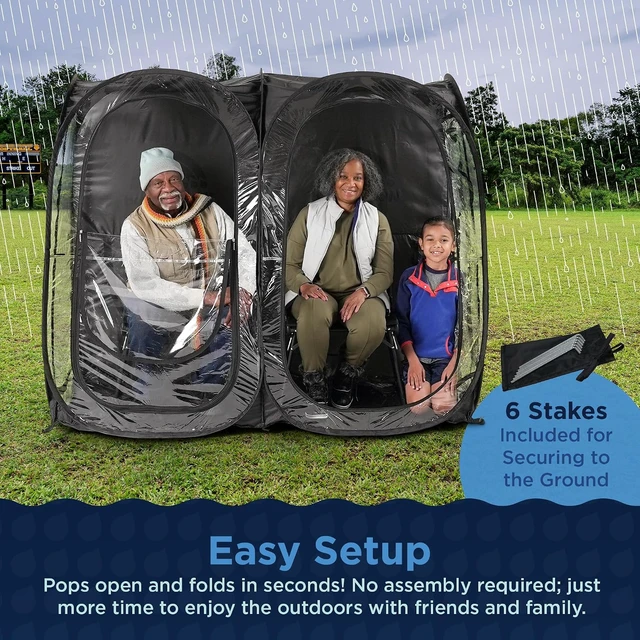 Alt view image 6 of 7 - 2-Person WeatherPod® Side-by-Side Pop-Up Sports Shelter